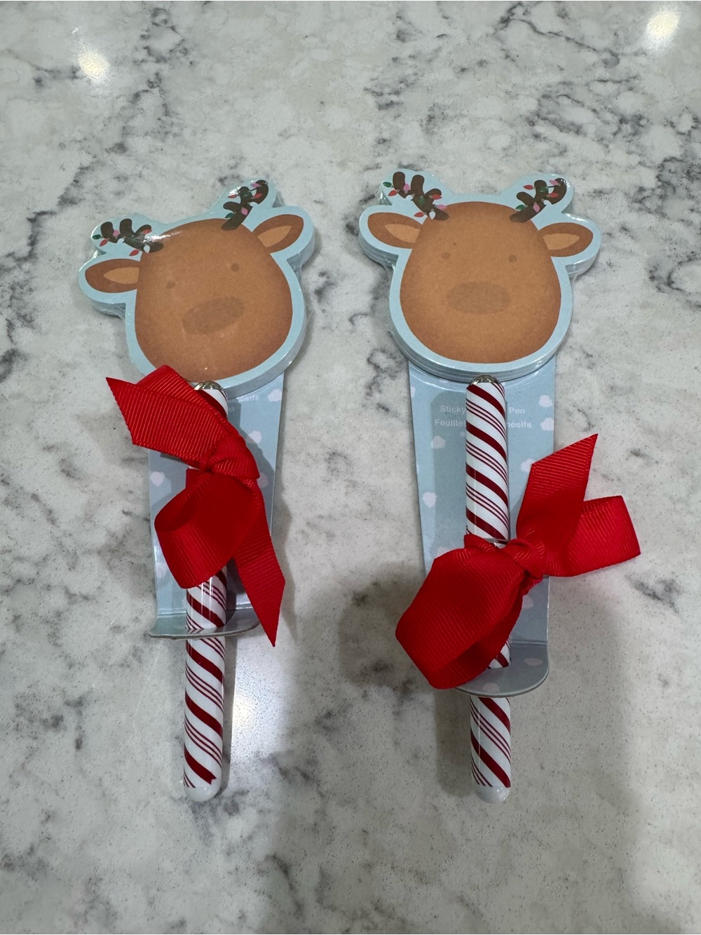 Lady Jayne Reindeer notepad with candy cane pen NWT